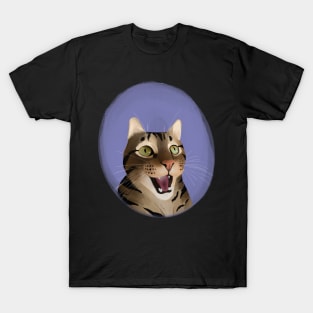 Green Eyed Tabby Cat T-Shirt